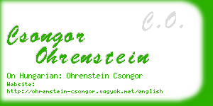 csongor ohrenstein business card